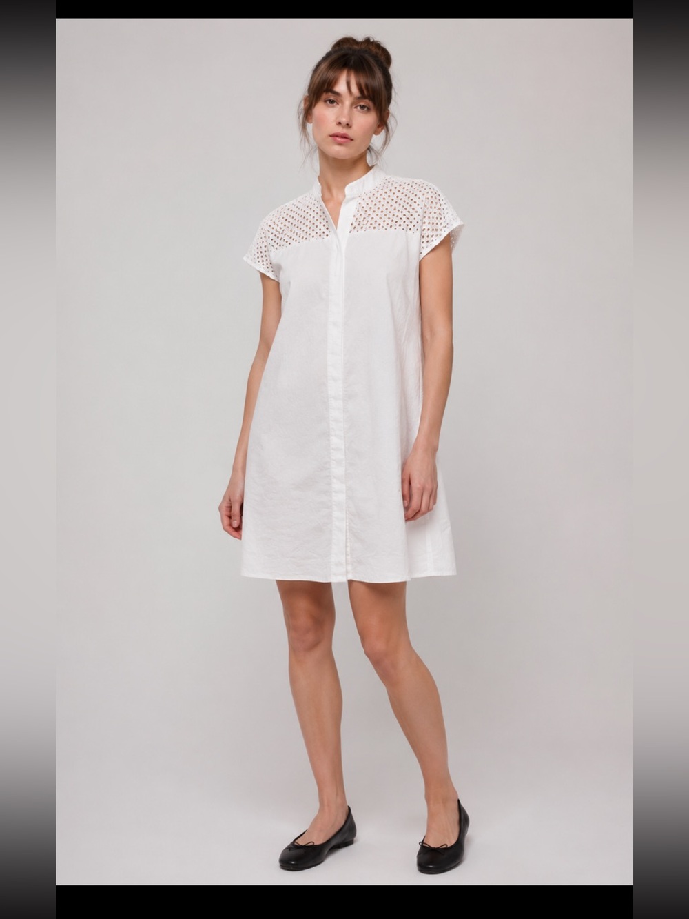 $475 JUDITH & CHARLES, the eyelet white dress! - Picture 1 of 9